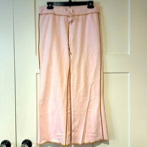 Hard Tail women pant; size L; 100% cotton; mesh type fabric; light pink